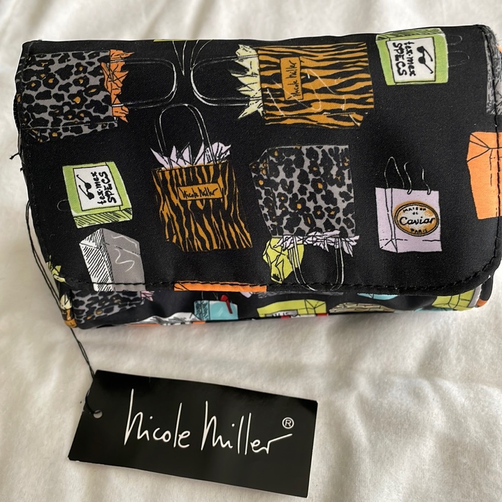 NWT Nicole Miller Vintage Shopping Bags Cosmetic Bag